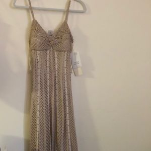 Sue Wong gold dress with beading